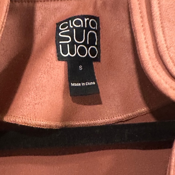 Clara Sunwoo Liquid Leather Signature Jacket Tan - Size Small - Picture 3 of 4